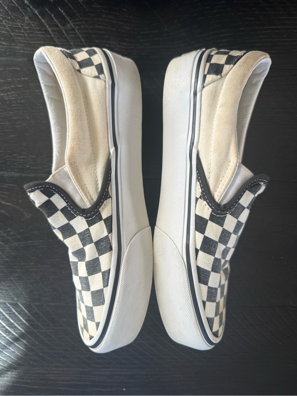 Vans platform Checkerboard Slip-On Loafers — Black & White - Picture 9 of 11